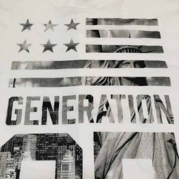 H&M Divided Graphic Tee Long T Shirt Mesh Bottom Size M Hip Hop Hipster Street - Picture 2 of 7